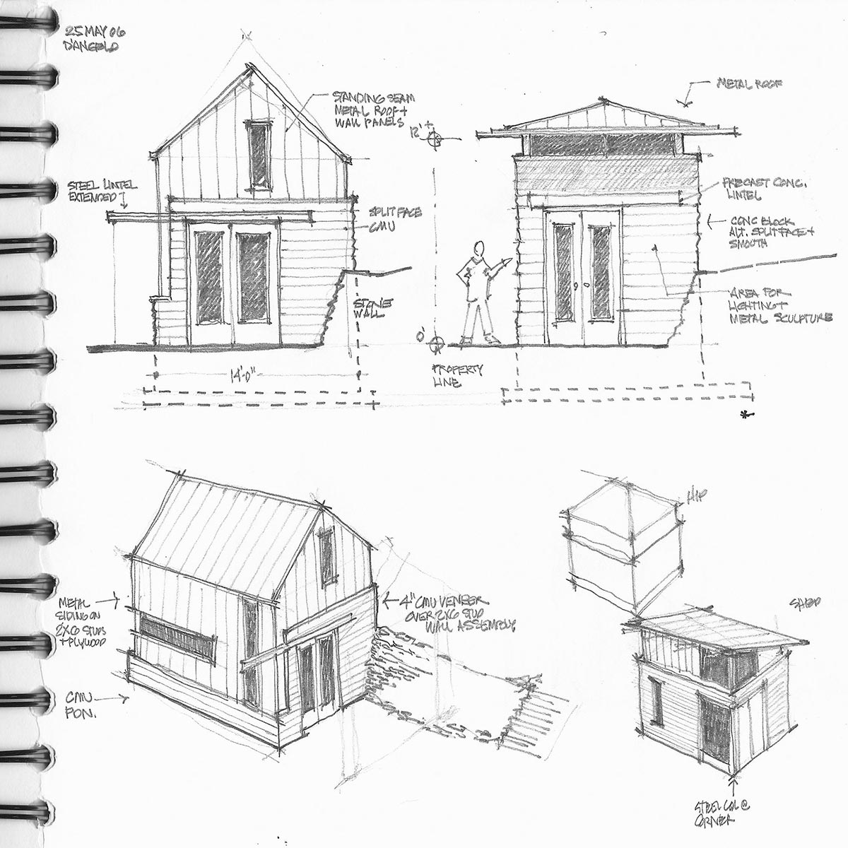 Sketch prepared for artist studio project
