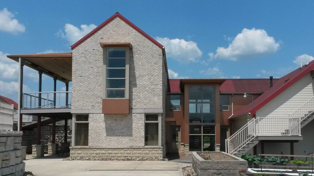 Exterior of primary entrance