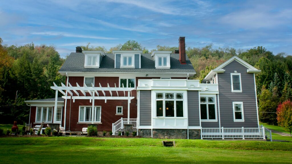 Overall exterior of entrance elevation