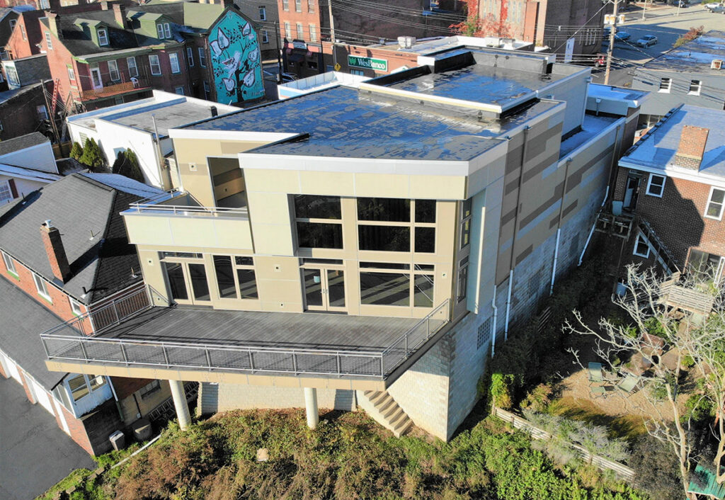 Aerial view of property