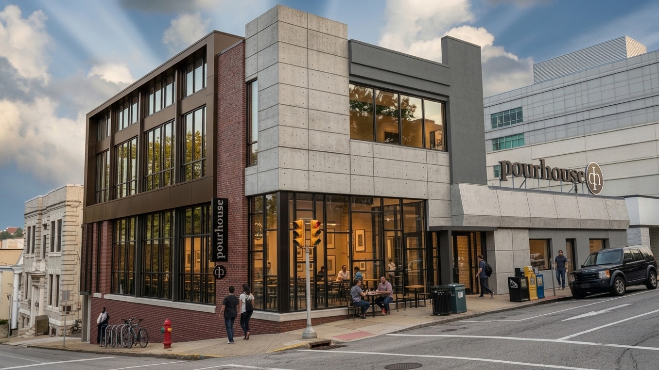 3D perspective of proposed exterior alterations