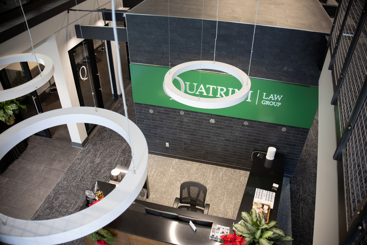Reception area as seen from second floor