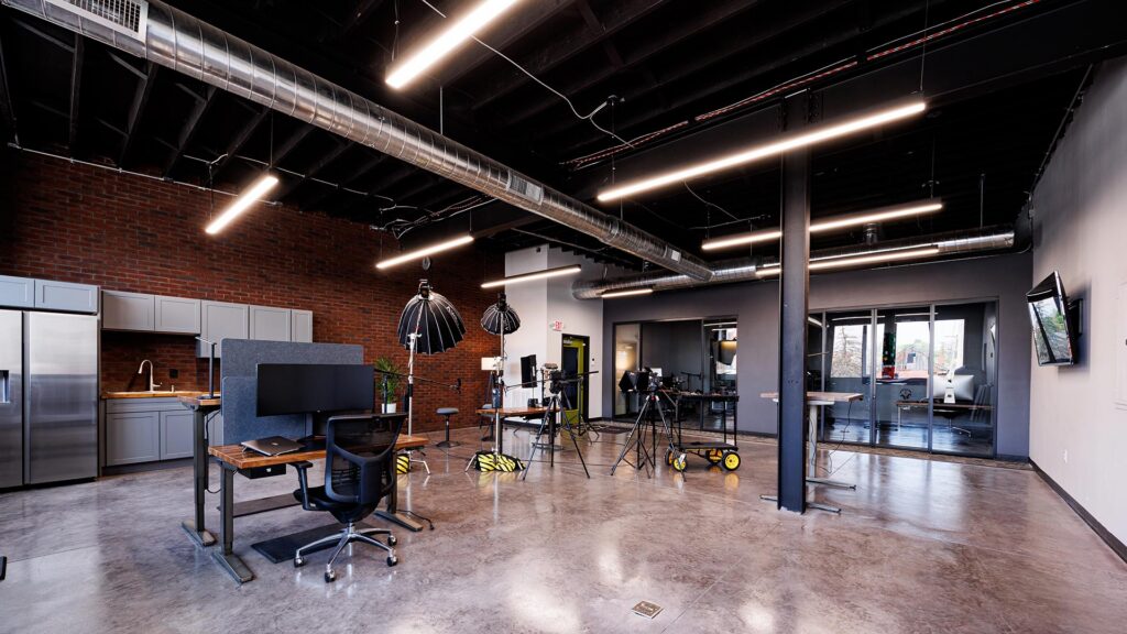 Interior of photo and video studio